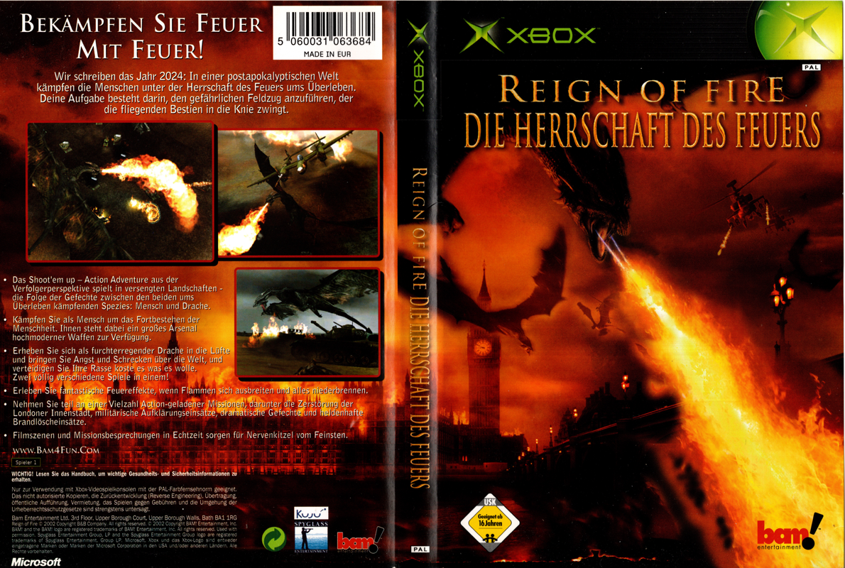 Reign of Fire box art for Xbox